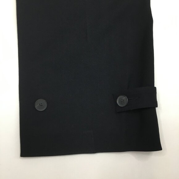 VINCE Black Wool Blend Button Hem Cropped/Ankle Dress Pant - Picture 10 of 11